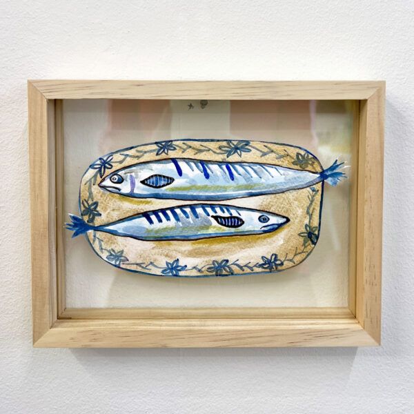 Marie Schack, Galleri kbh kunst, galleri, kunst, billig kunst, dansk kunst, sardin, sardiner, fisk