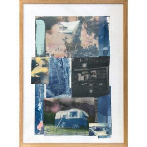 Anne Risum, collage, cyanotypi, akvarel, kunst, galleri, kbh kunst, billig kunst