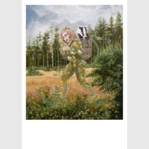 Lisbeth Thygesen, kunsttryk, A2, i ramme, Giclée, begrænset oplag, nummereret, betitlet, underskrevet, unika, kunst, til væggen, bolig, trold, natur, grævling, egern